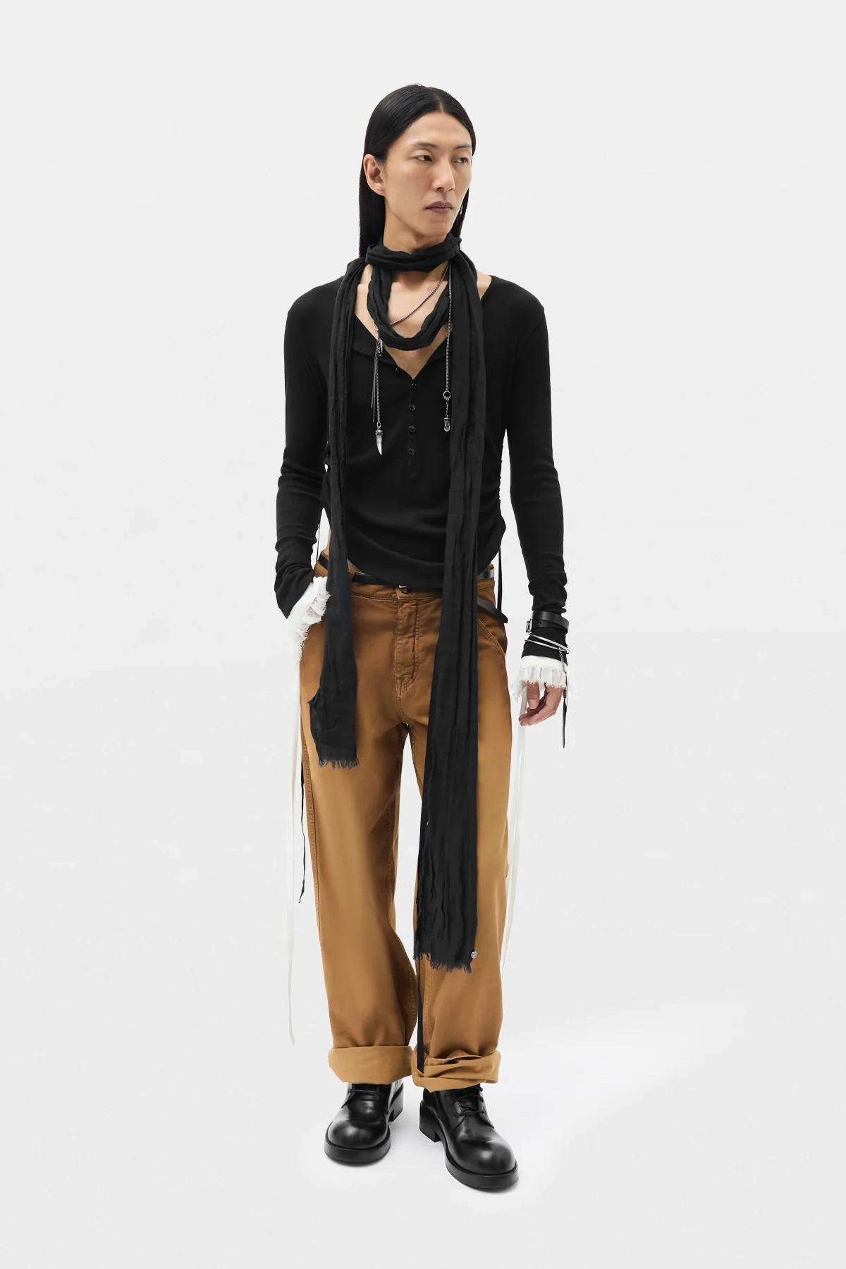 Jara Long Wrinkled Scarf - Image 3