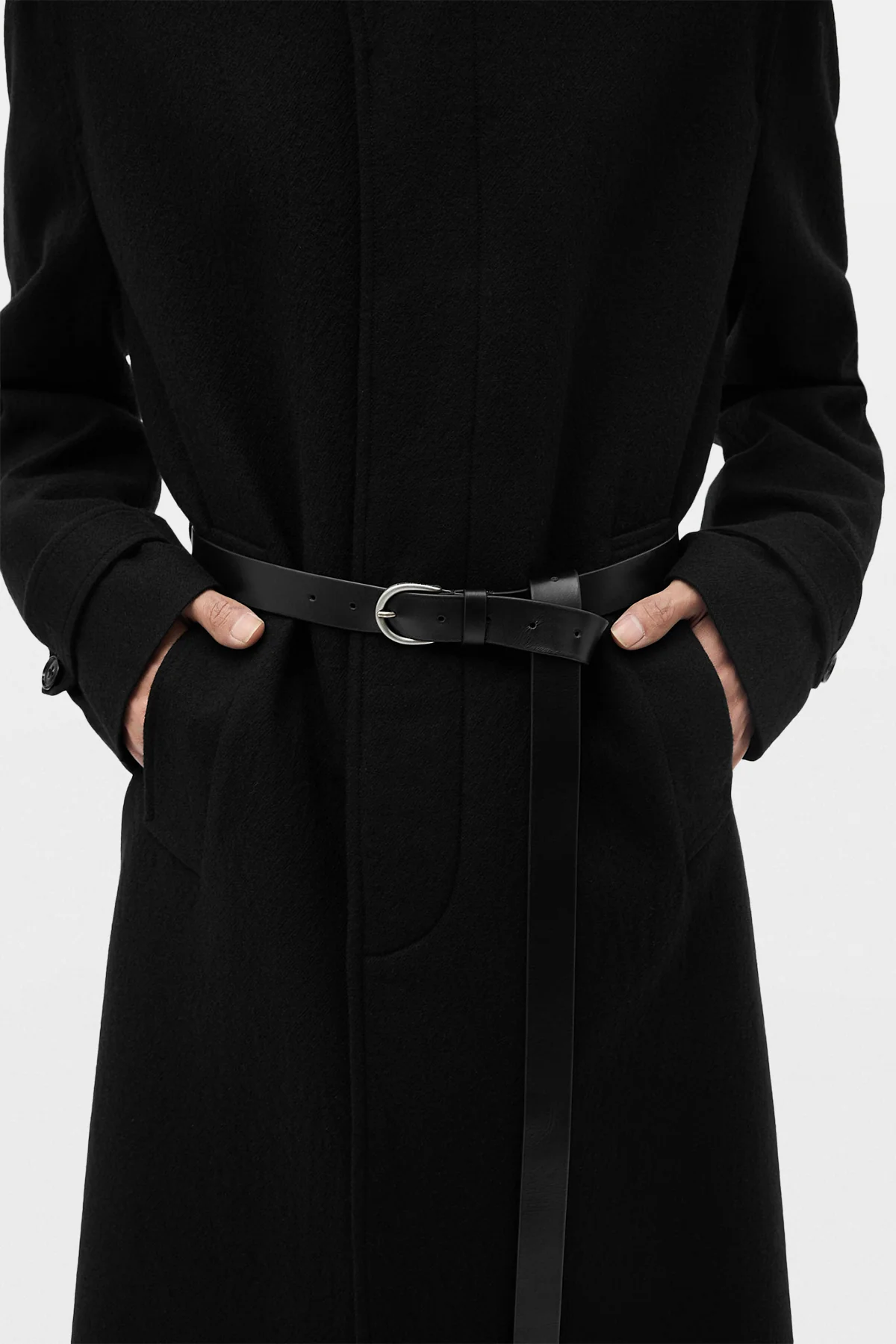 Wilmer Car Coat with Leather Belt - Image 5
