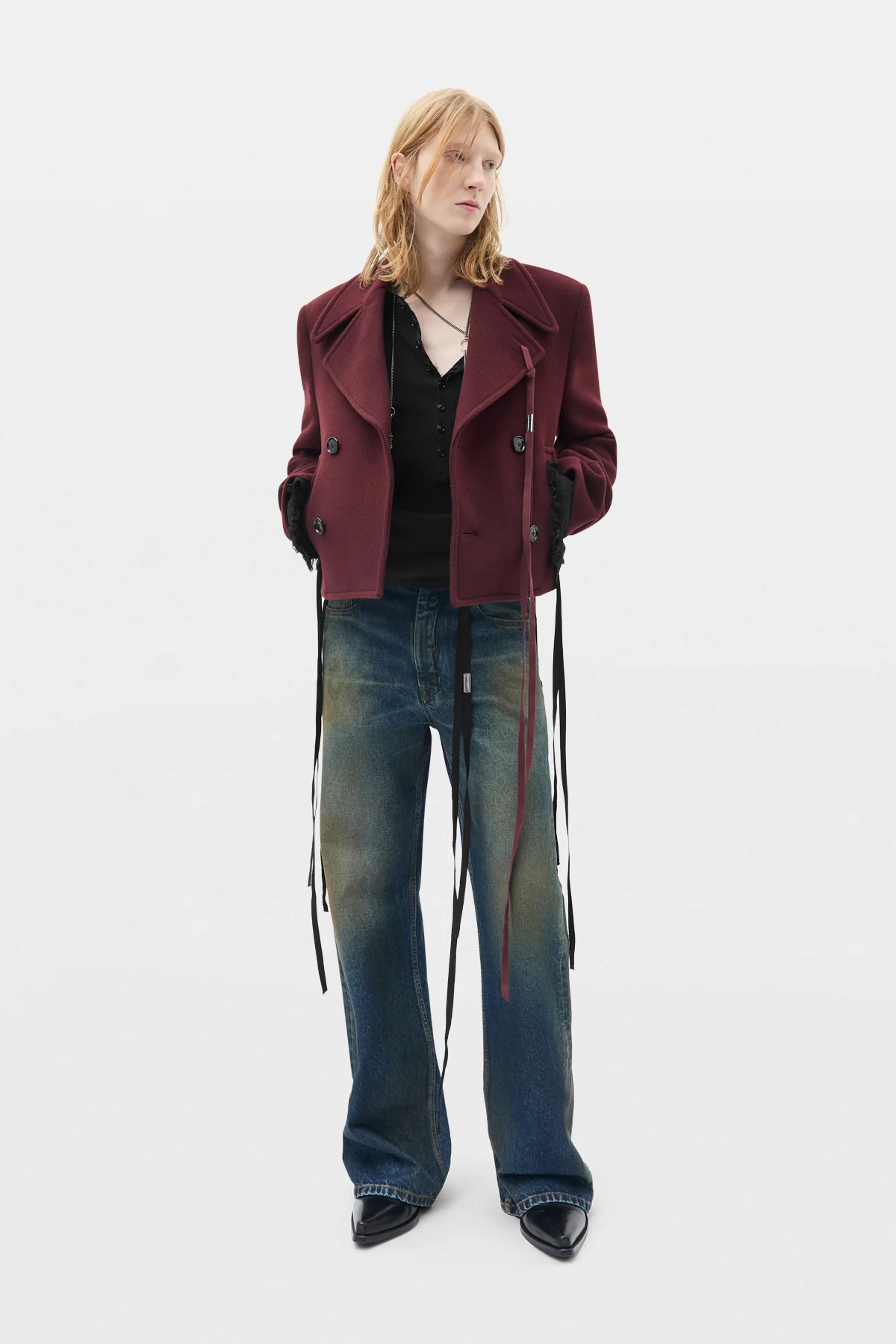Modest 5 Pockets Relaxed Flared Trousers - Image 4