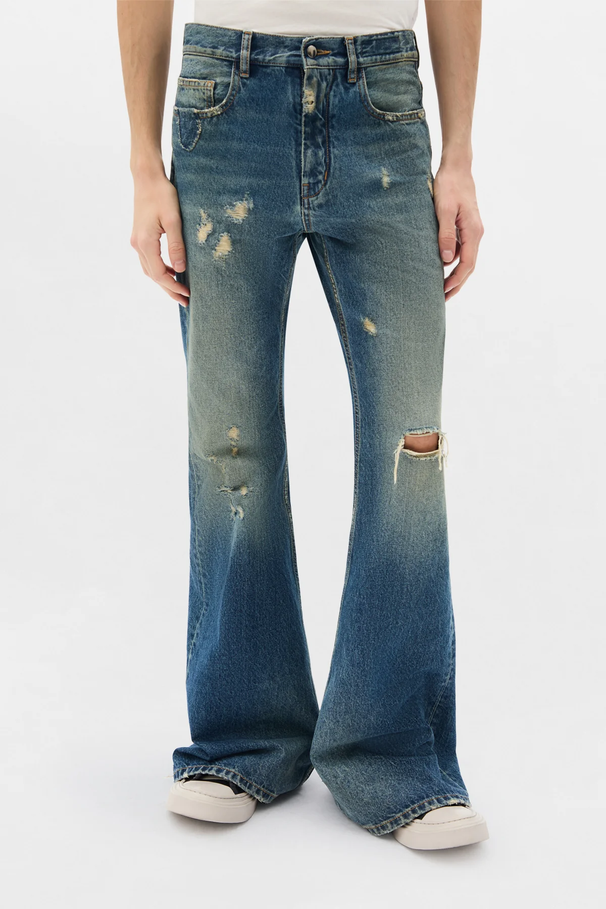 Hamo 5-Pockets Slim Fit Bootcut Trousers