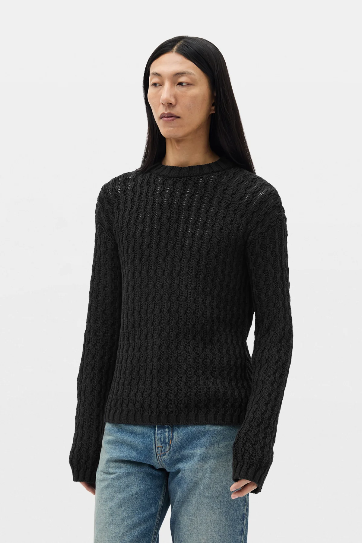 Areld Twisted Rib Crew Neck Sweater
