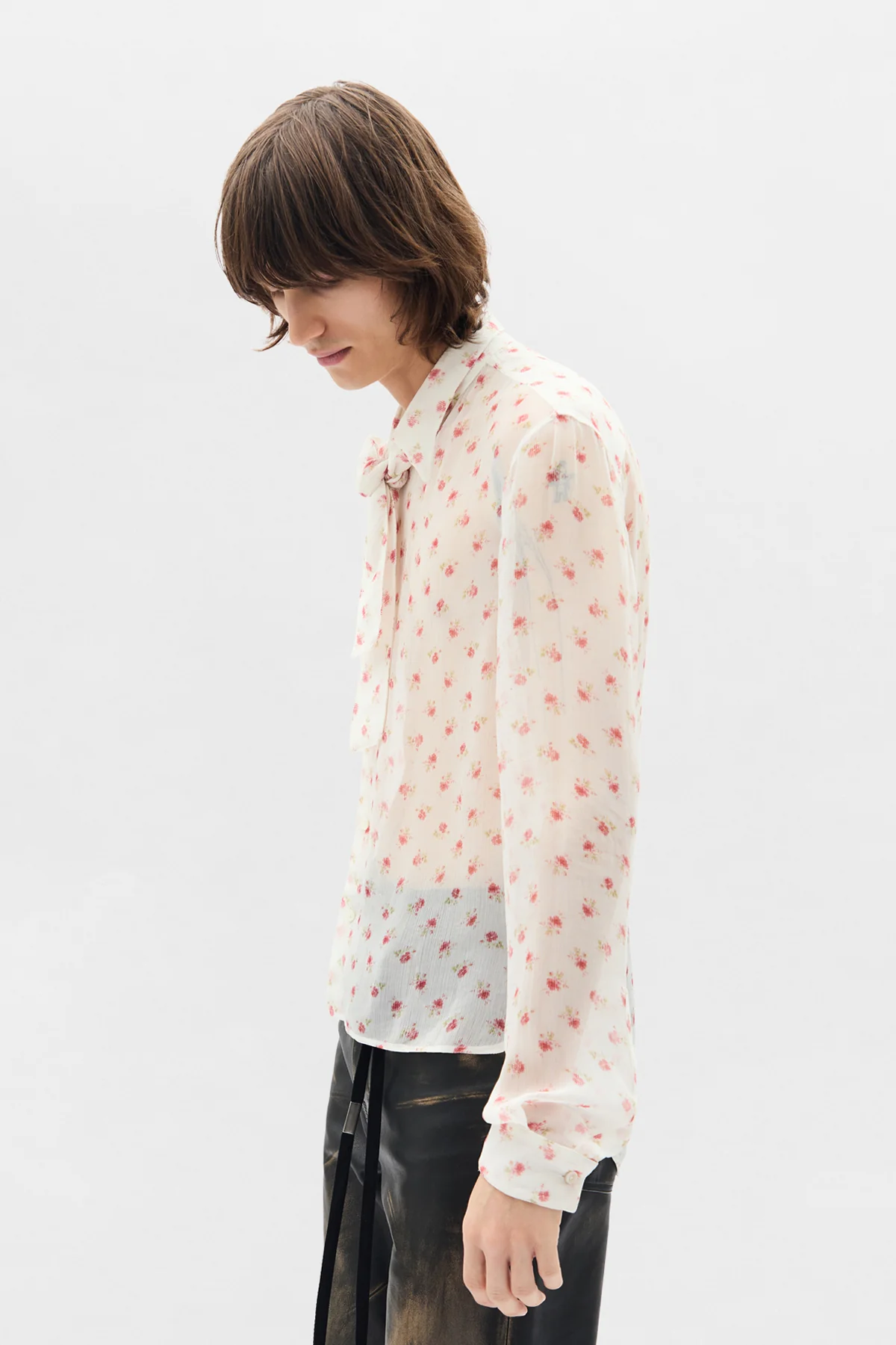 Stack Comfort Cropped Shirt with Necktie - Image 2