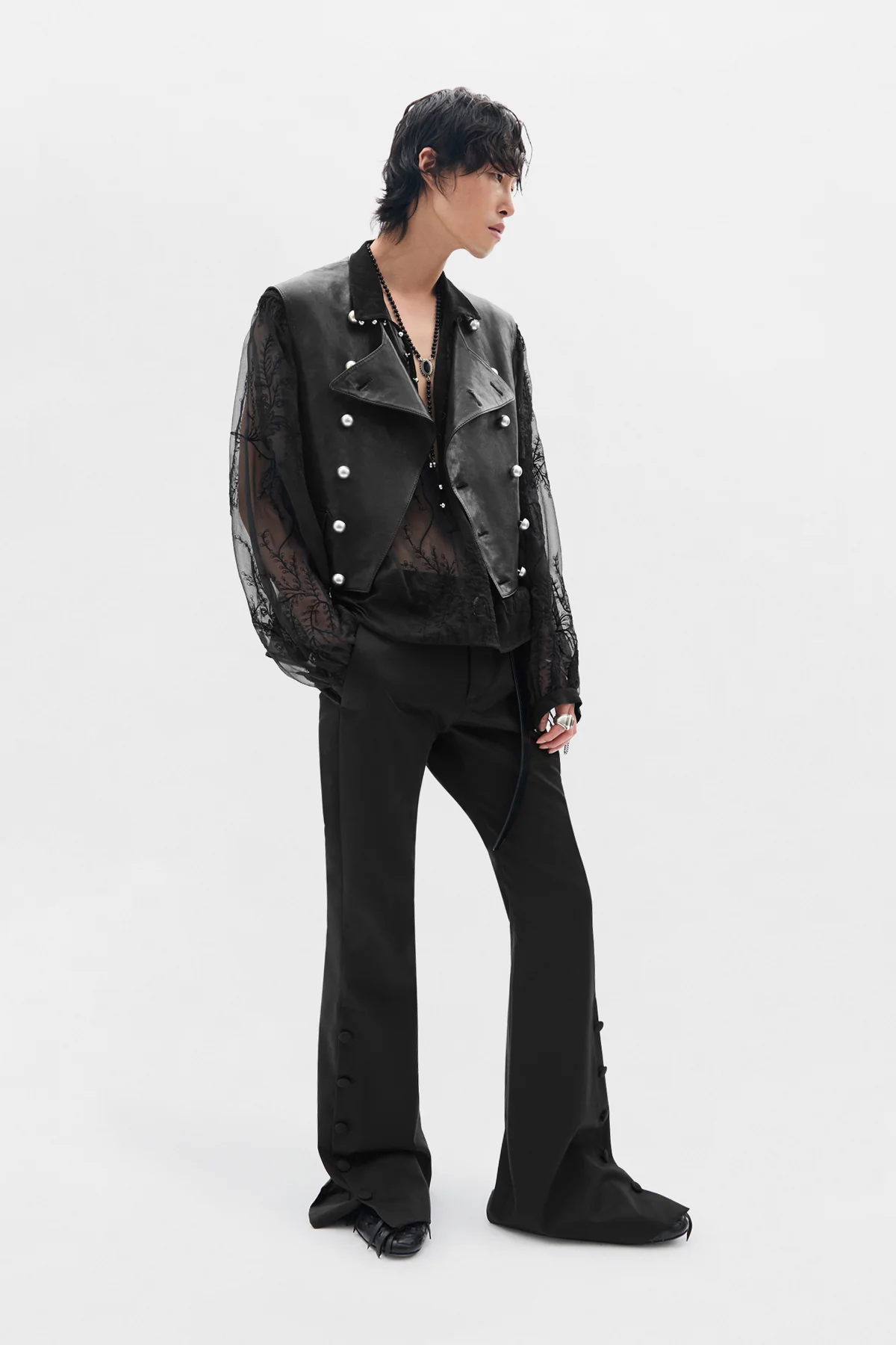Vald Slim Fit Bootcut Trousers - Image 4