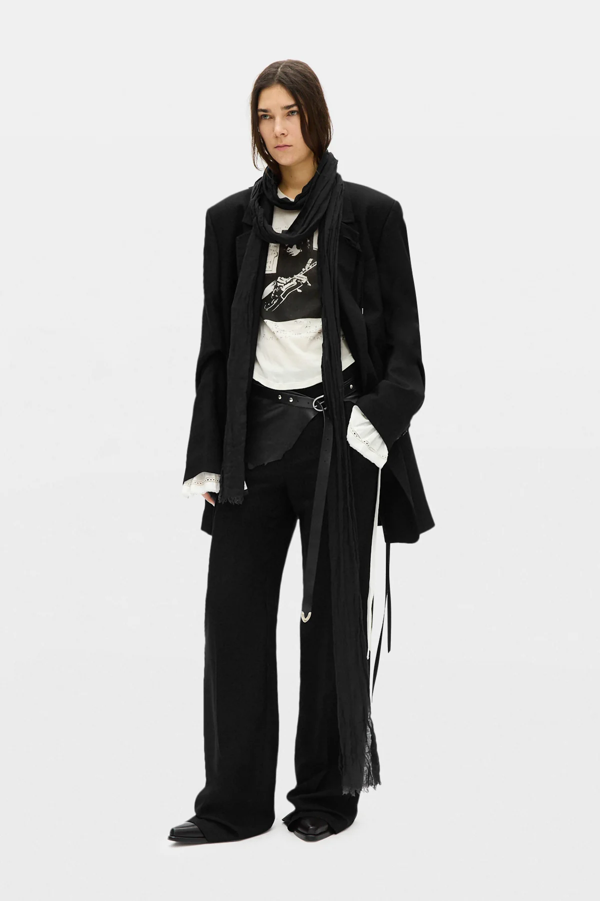 Jara Long Wrinkled Scarf - Image 3
