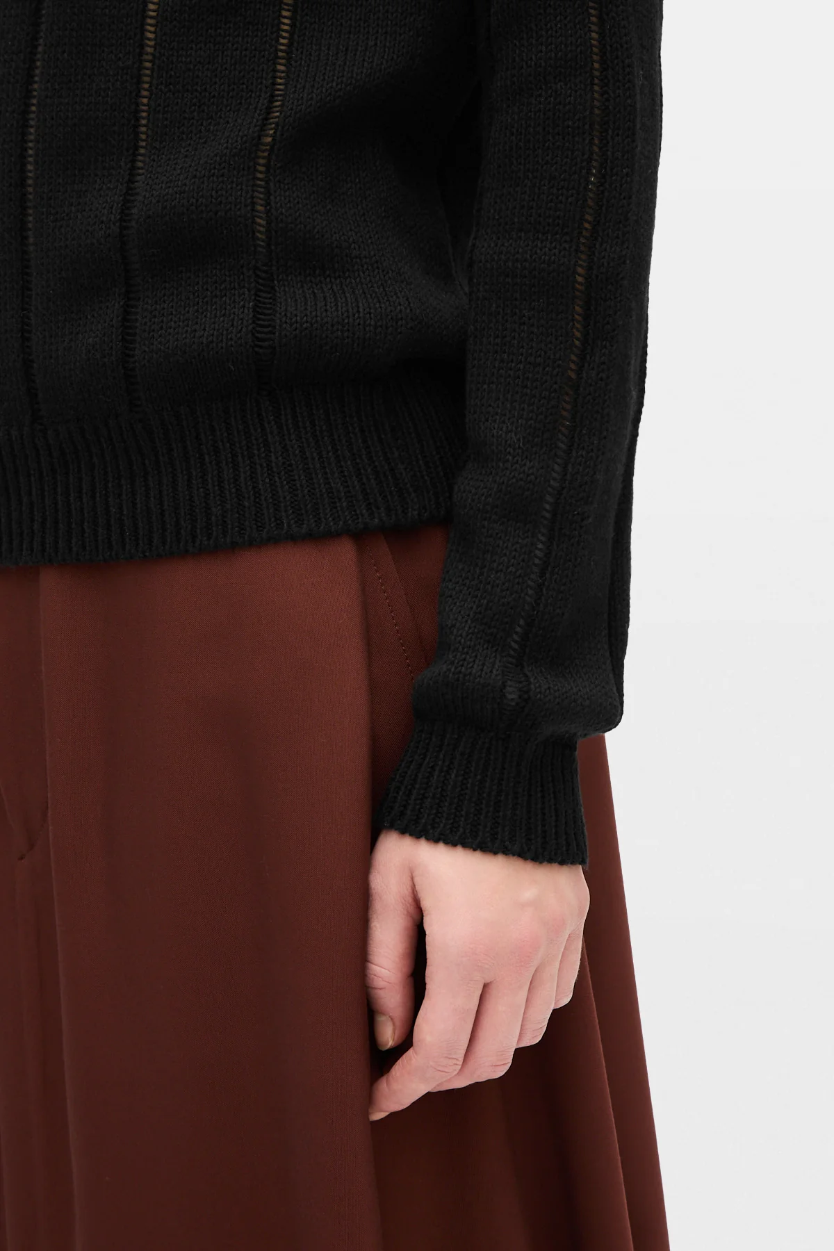 Nese Brushed Rib Open Back Sweater - Image 5