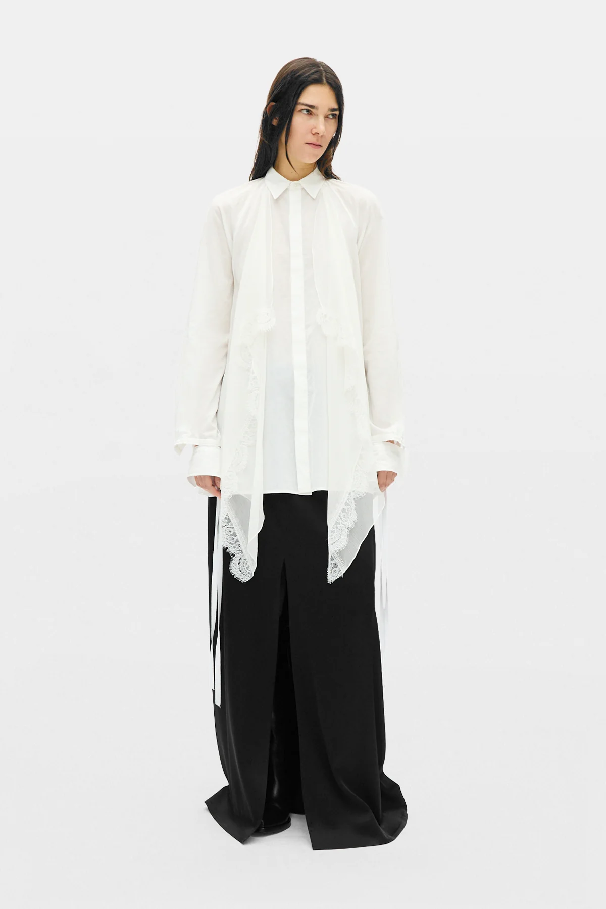 Sini Shirt with Silk Crepon Drap