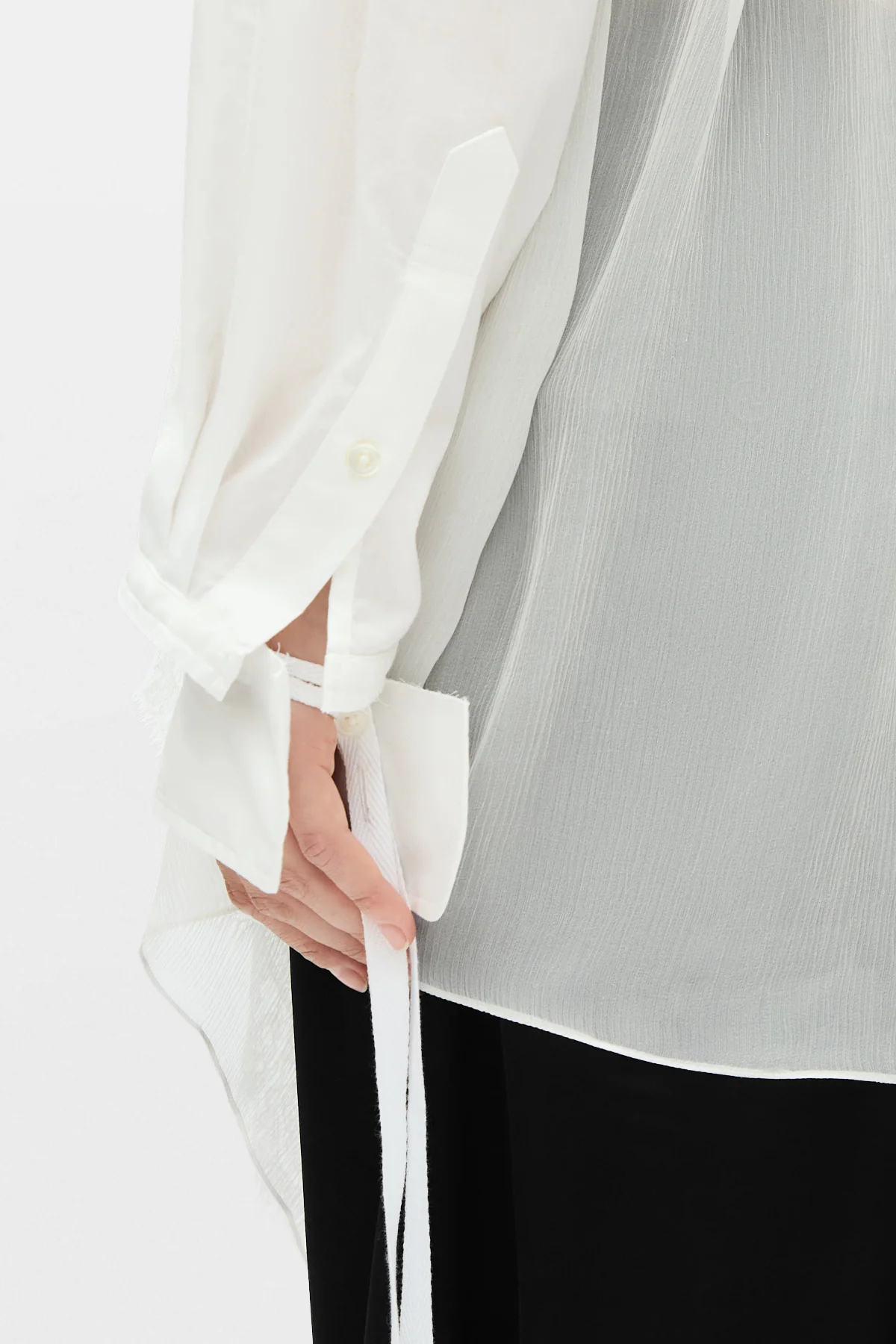 Sini Shirt with Silk Crepon Drap - Image 5