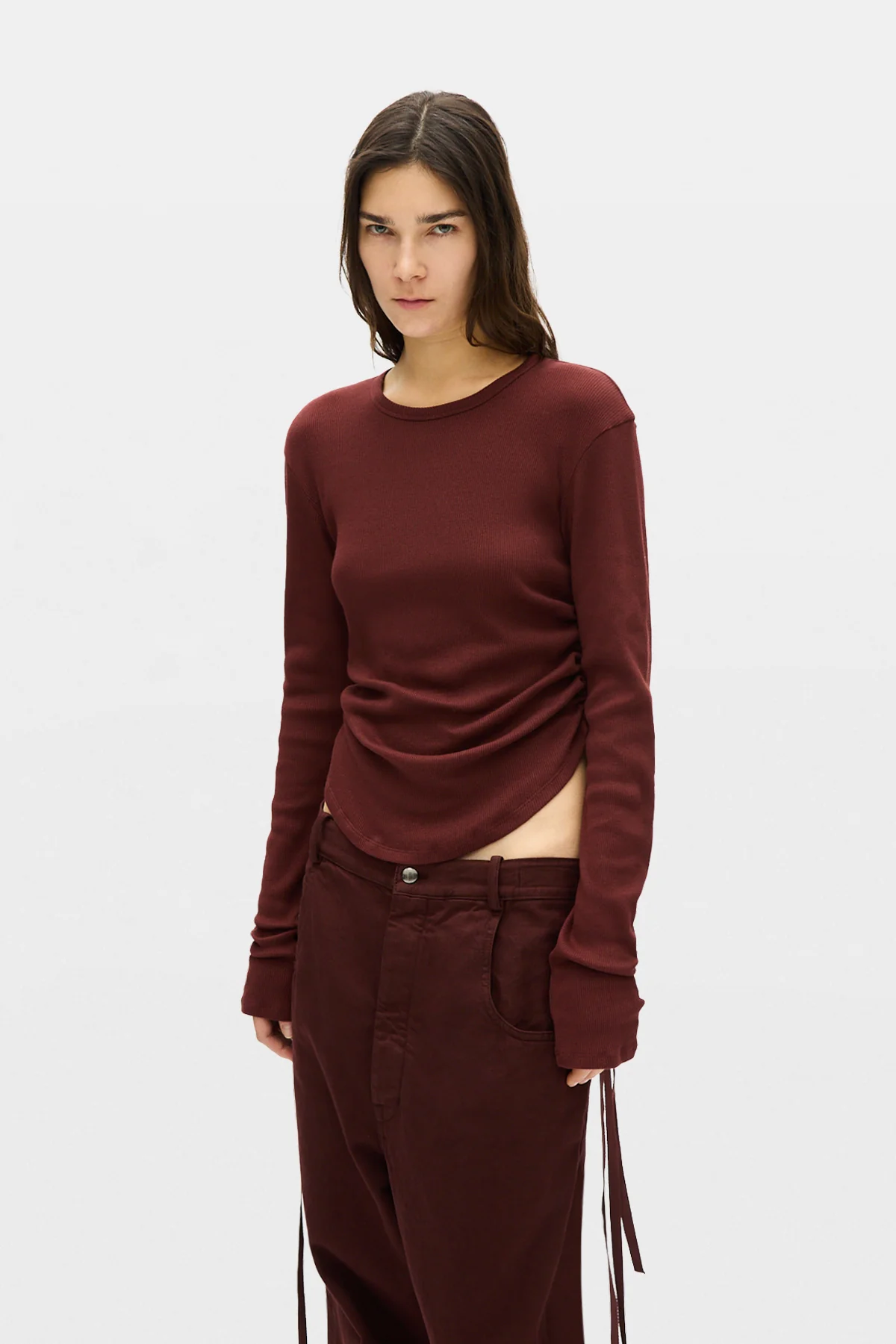 Dot Wrinkled Cropped Top - Image 5